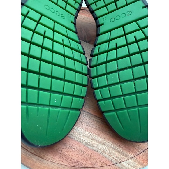 ECCO Gruuv Men\'s Black Green Leather Sneakers EU‎ 46 US 12-12.5 main image 5